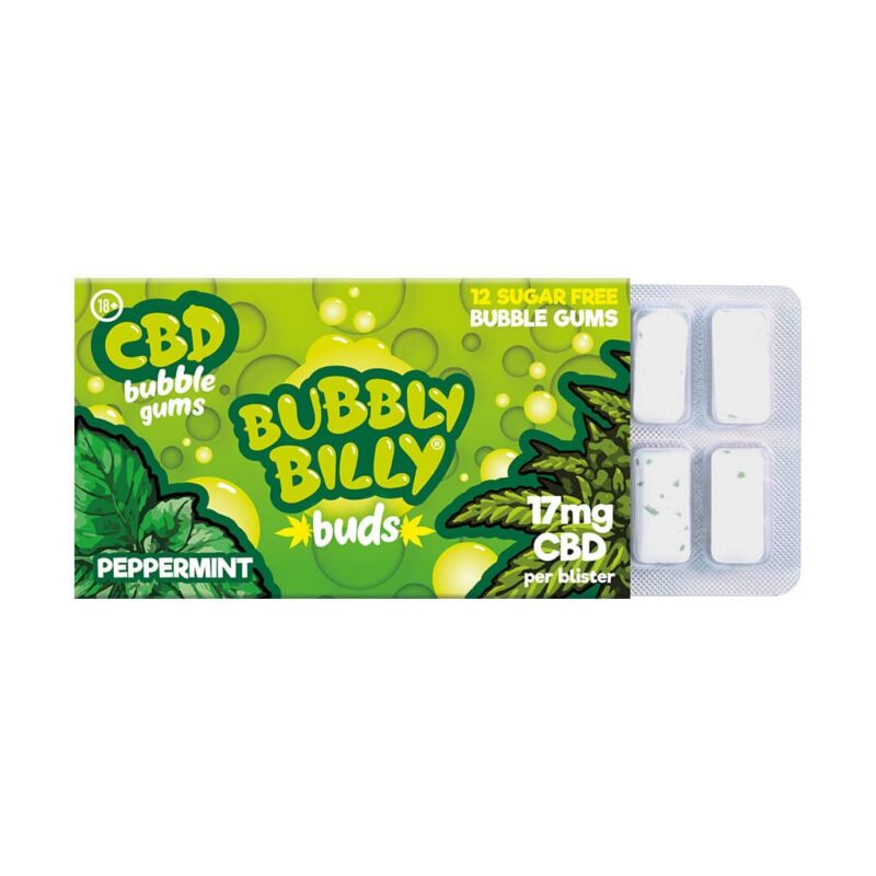 CHICLE BUBBLY BILLY BUDS CON SABOR MENTA