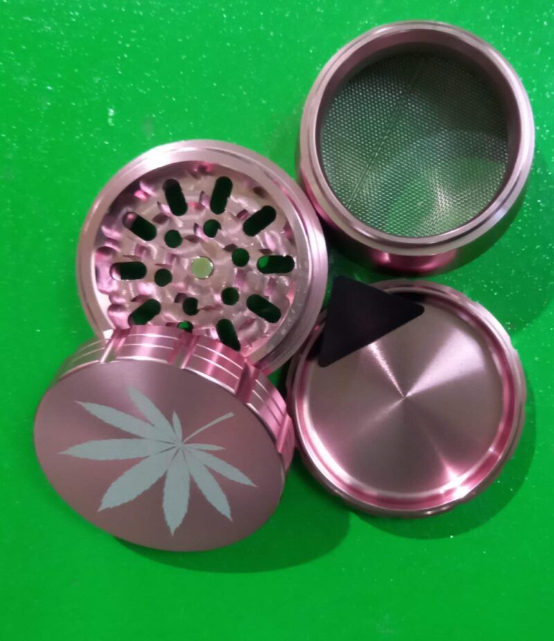 Grinder CNC de 4 Partes 56mm – Rosa – Hoja