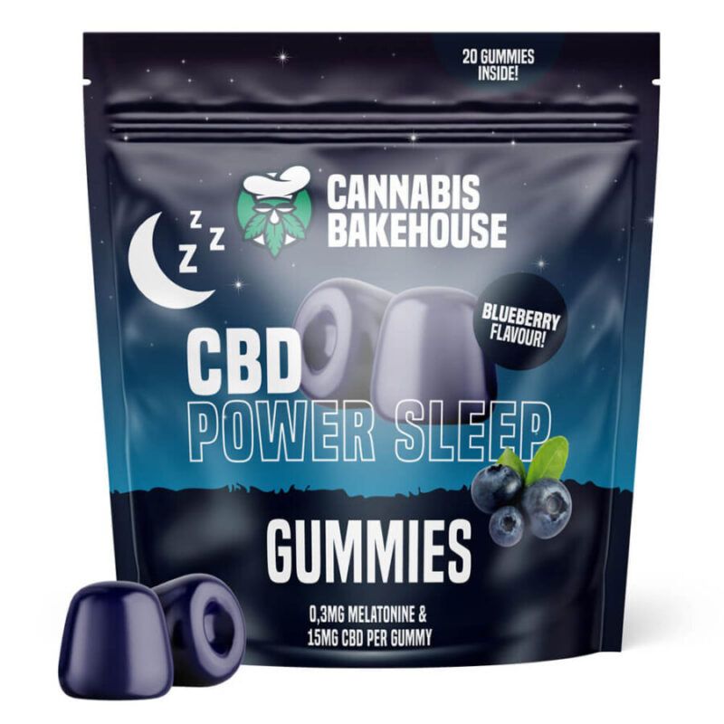 Gominolas con 15mg CBD y Melatonina Cannabis Bakehouse Power Sleep